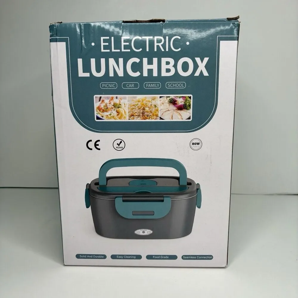 1.5L Electric Heating Lunch Box Portable Car Office Food Warmer Container 80W